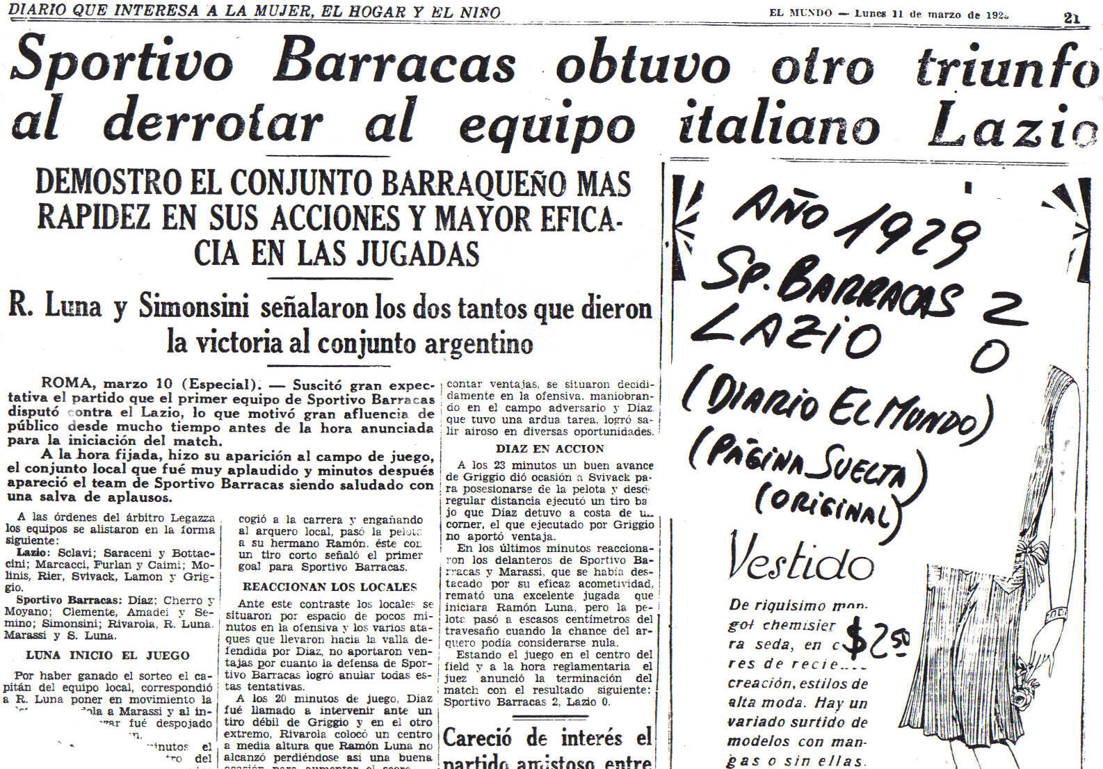 Roma Vs Lazio - Gira internacional de Sportivo Barracas