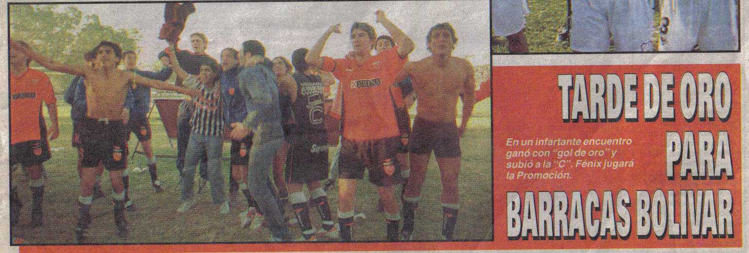 Recorte de Diario Crónica sobre el ascenso 2004